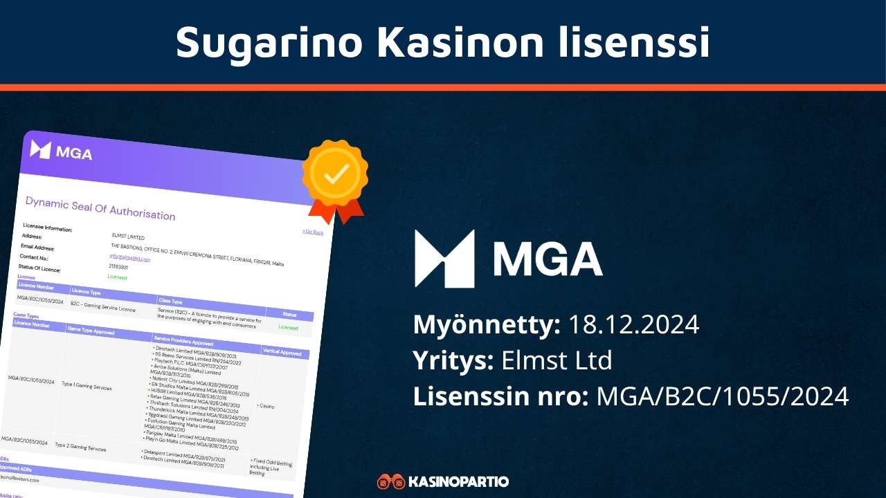Sugarino kasinon lisenssi