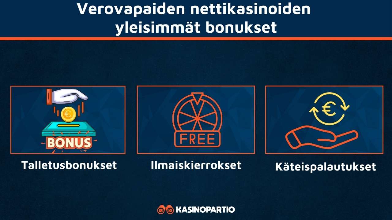 Verovapaiden kasinoiden bonukset