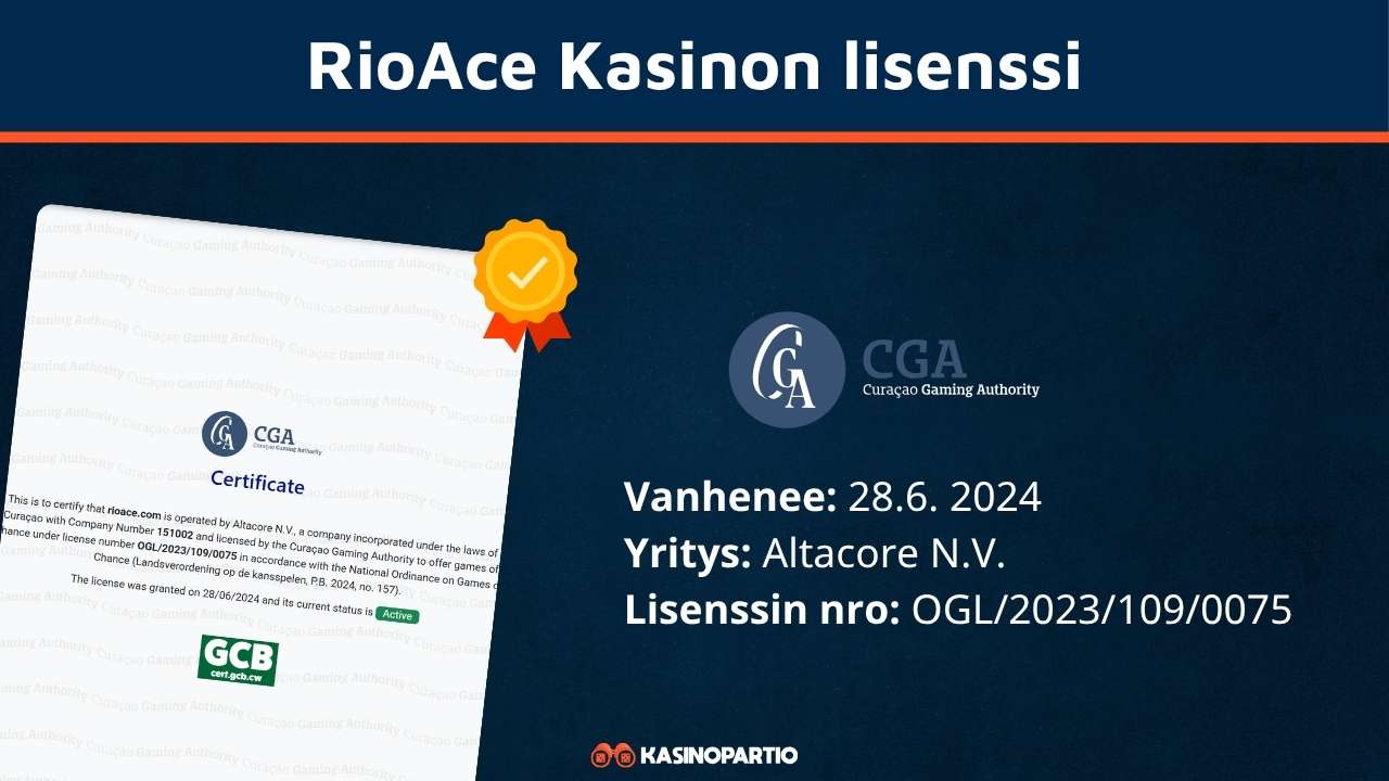 RioAce Kasinon lisenssi