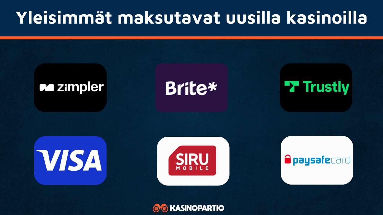 Uusien nettikasinoiden yleisimmät maksutavat