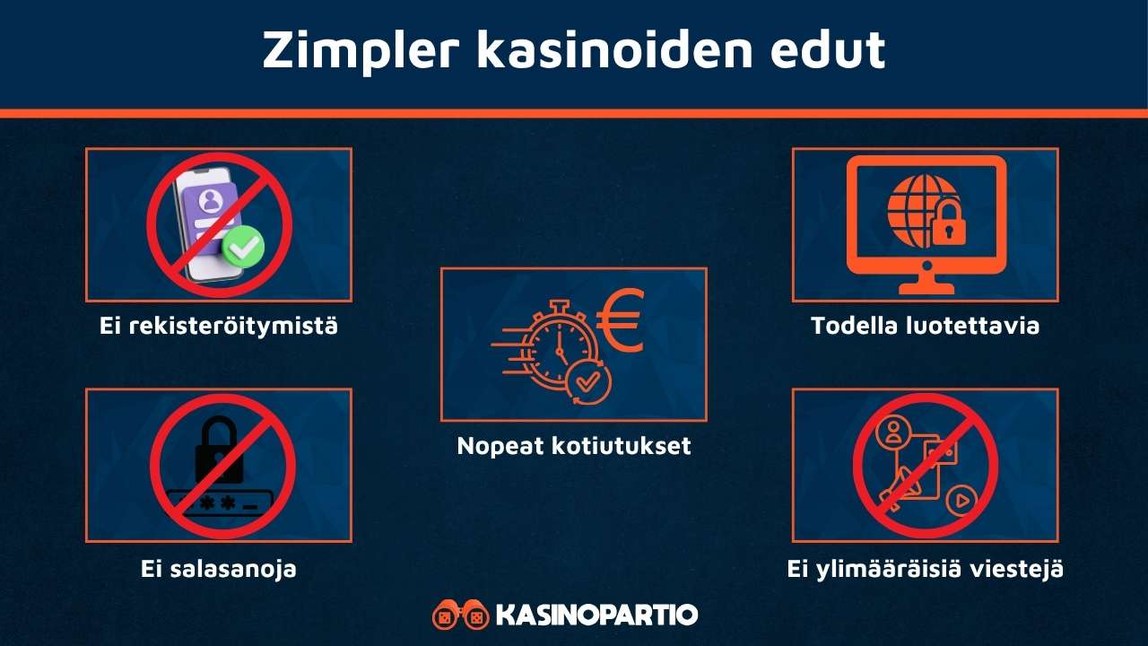 Zimpler kasinot omaavat nämä edut