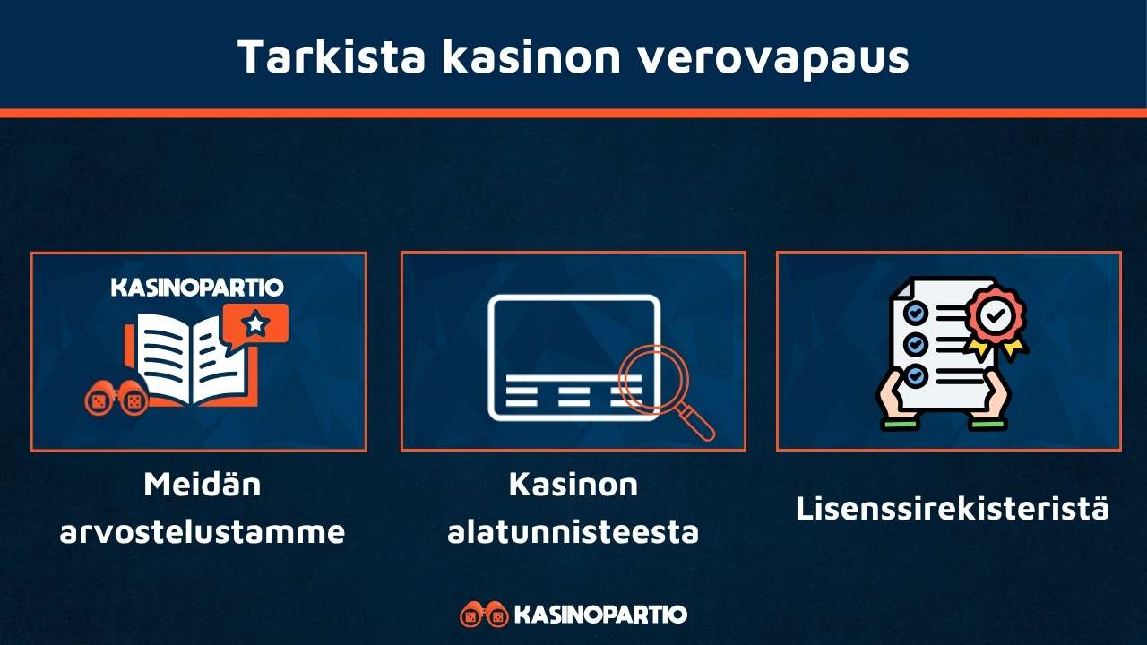 Kasinon verovapauden tarkistaminen