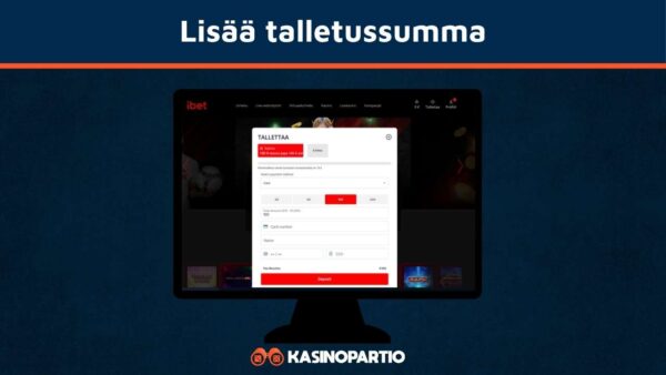 Lisää haluamasi Visa talletuksen summa