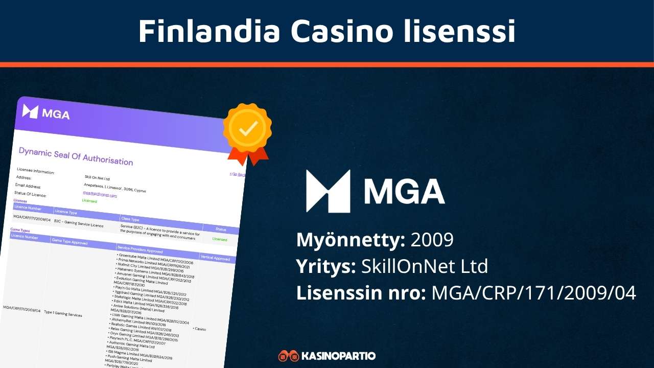Finlandia Casino lisenssi