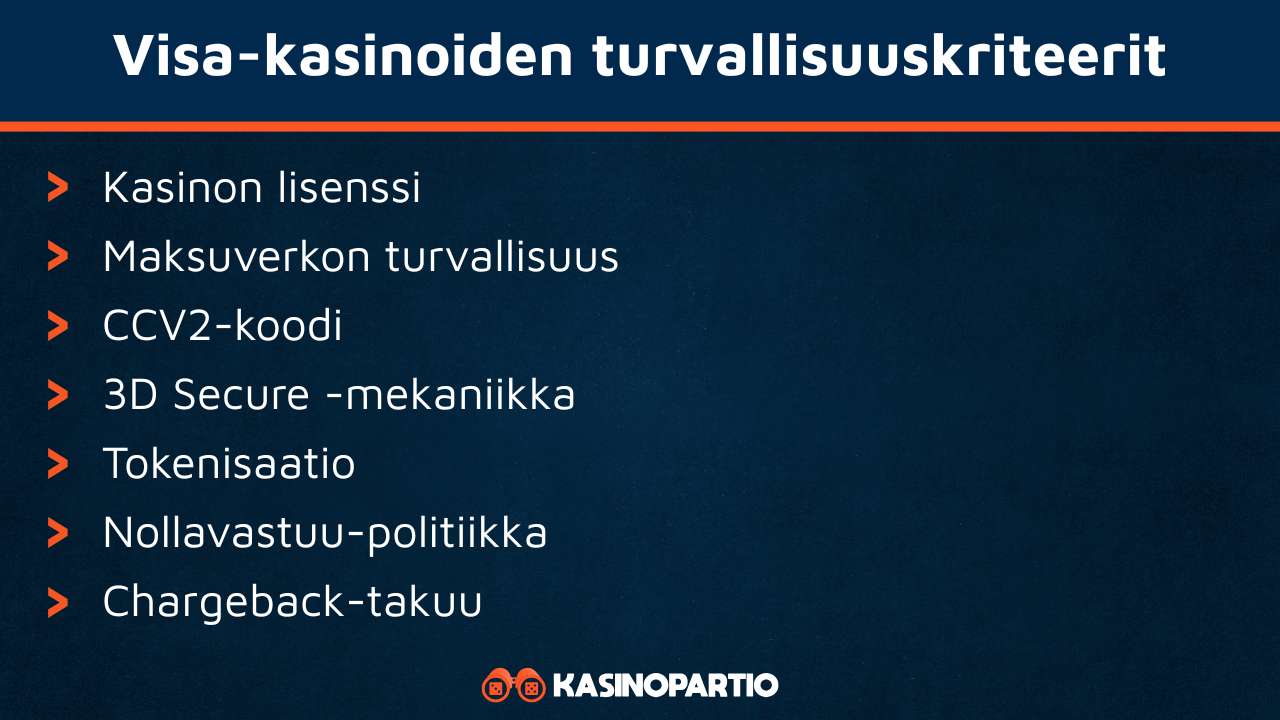 Visa kasinot ovat turvallisia näistä syistä