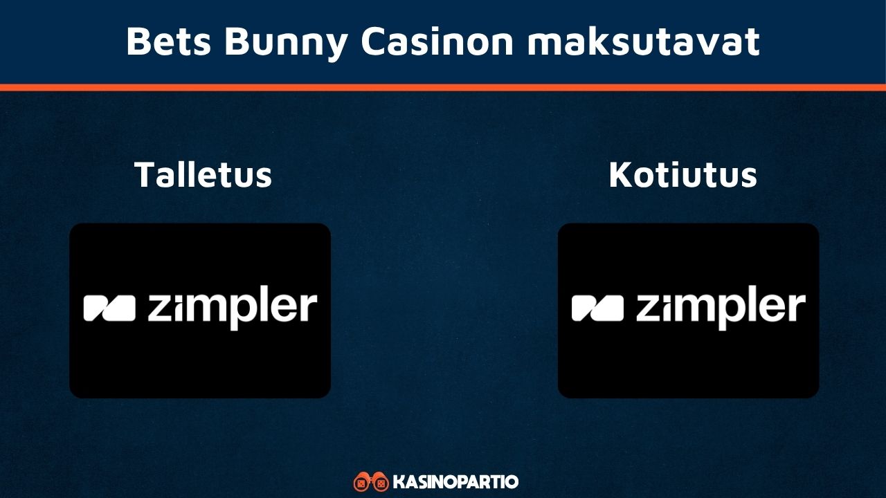 Maksutavat Bets Bunny Casinolla.