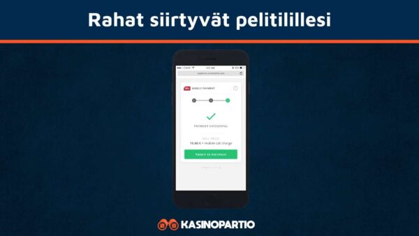 Siru Mobile casino talletus on valmis ja rahat siirtyvät pelitilille